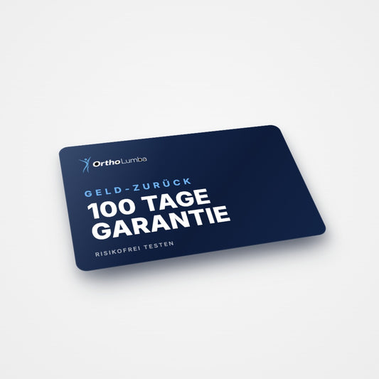 OrthoLumba 100 Tage Garantie-Karte