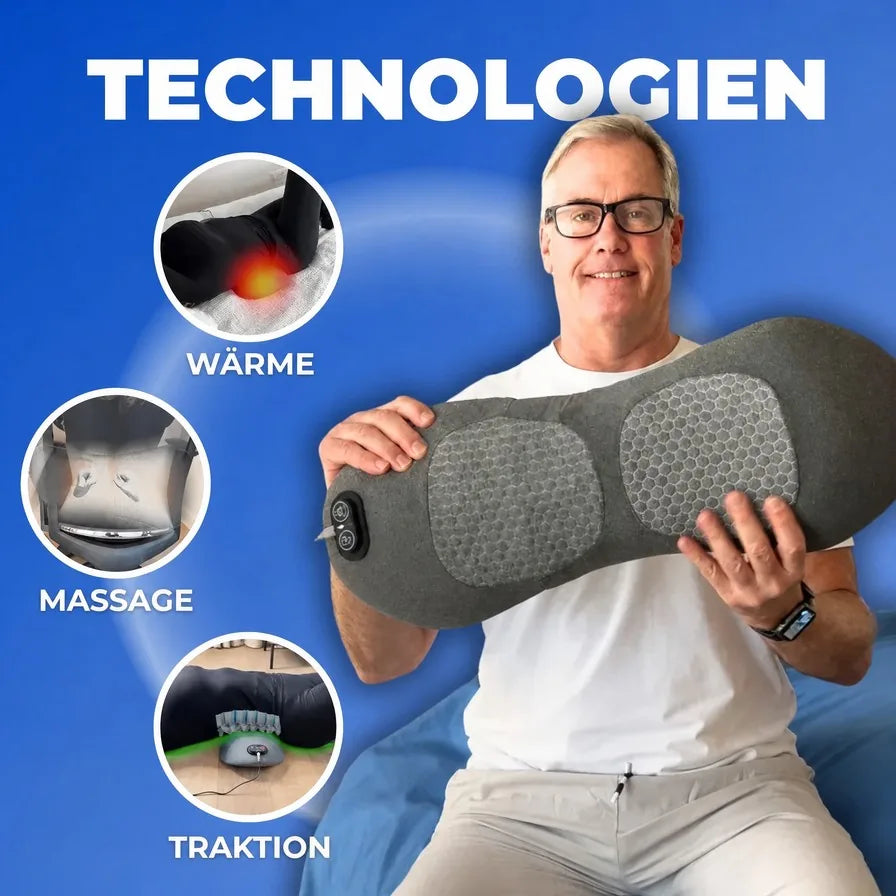 Wärme, Massage und Traktion in einem Gerät